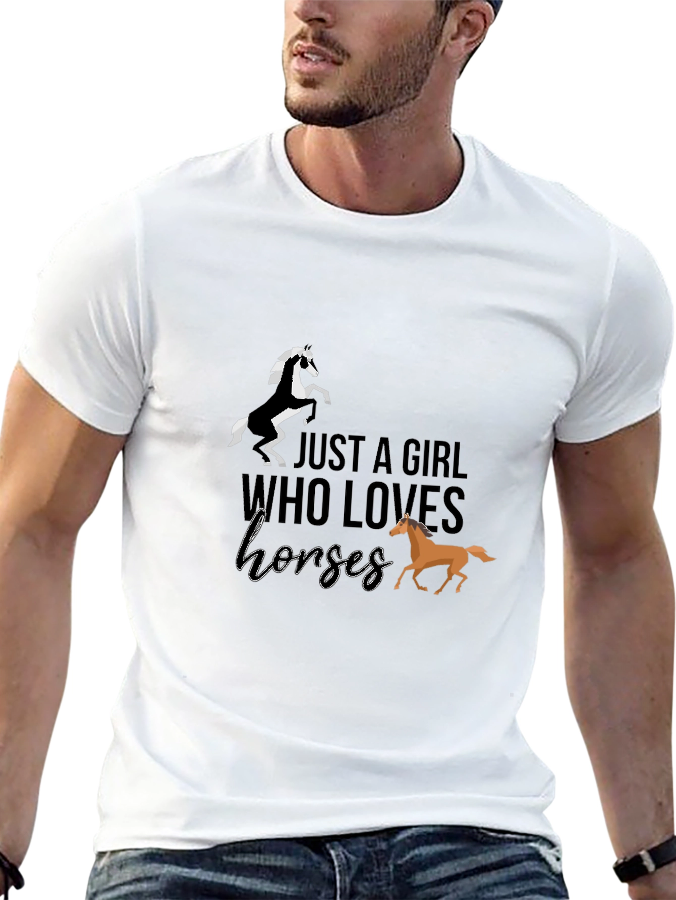 Just a Girl Who Loves Horses Graphic Tee