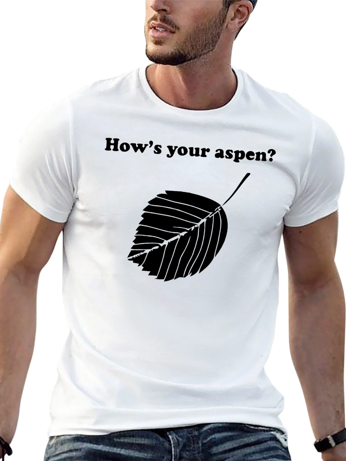 Hows Your Aspen T-Shirt - Black Leaf Graphic Tee