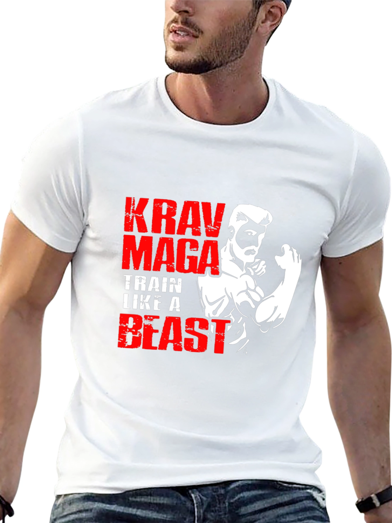 Krav Maga Train Like A Beast Black T-Shirt