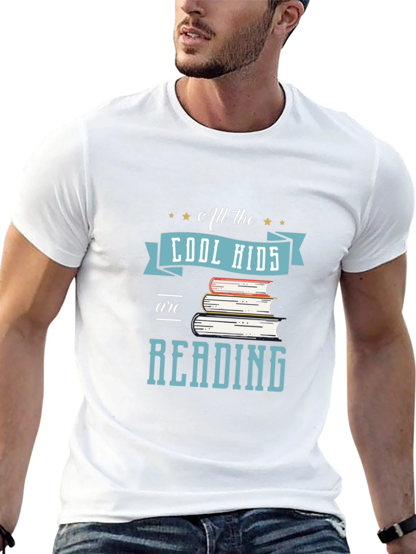 Cool Kids Reading T-Shirt - Black Tee