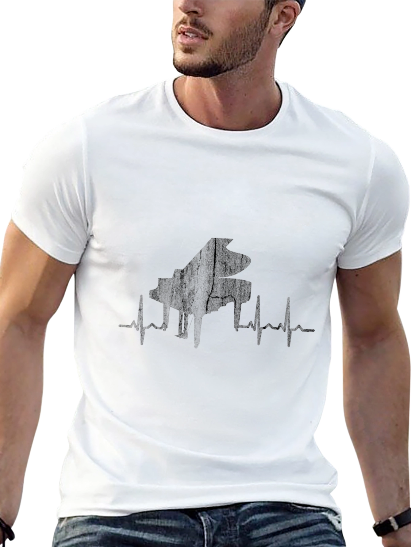 Piano Heartbeat Graphic Tee