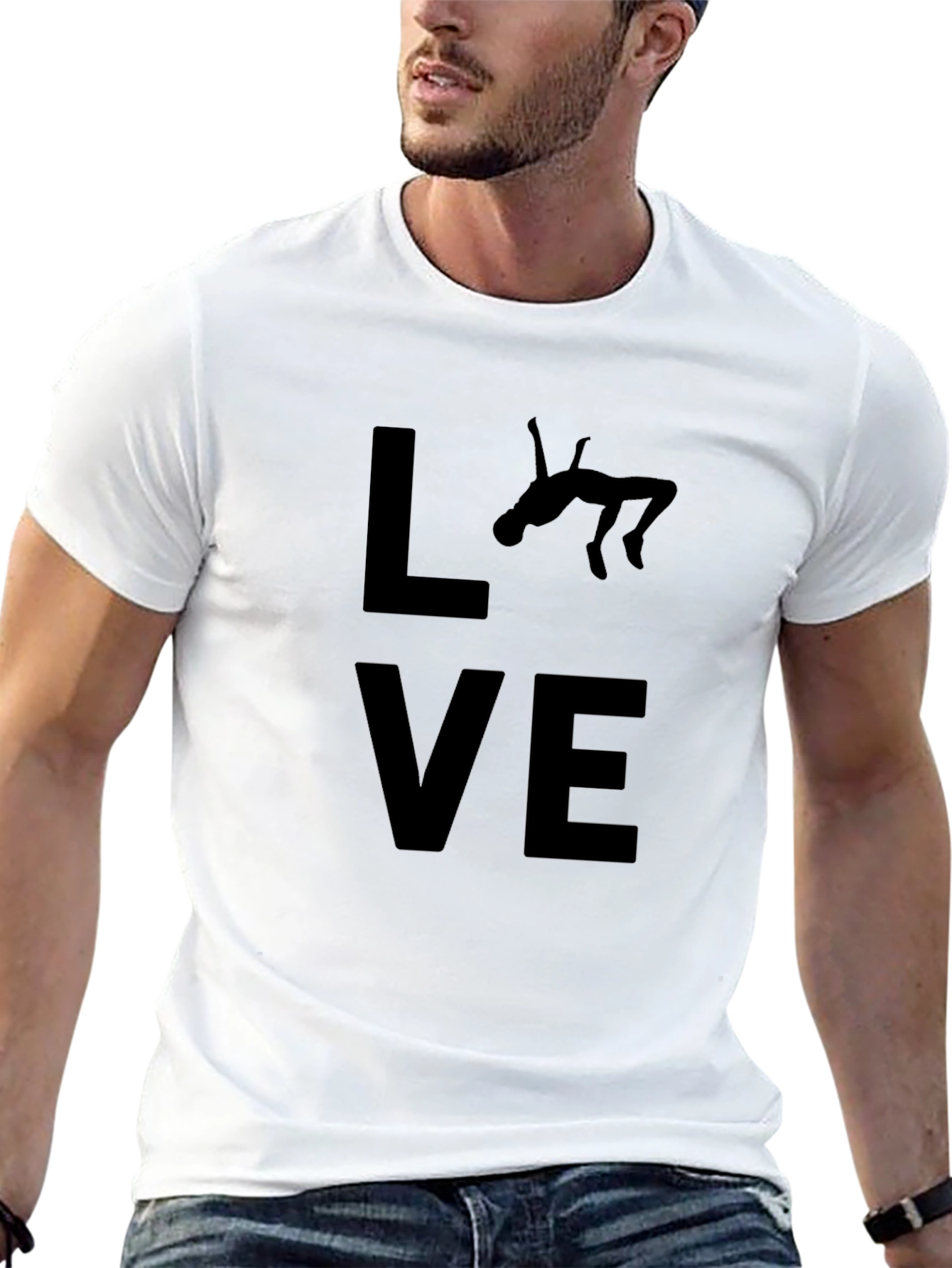 Love High Jump Black Graphic T-Shirt