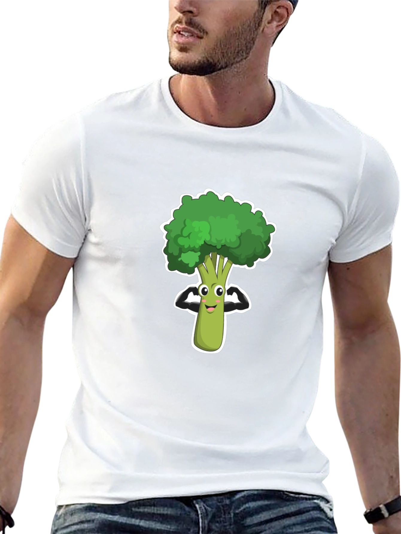 Broccoli Muscle T-Shirt - Healthy Vegan Power!