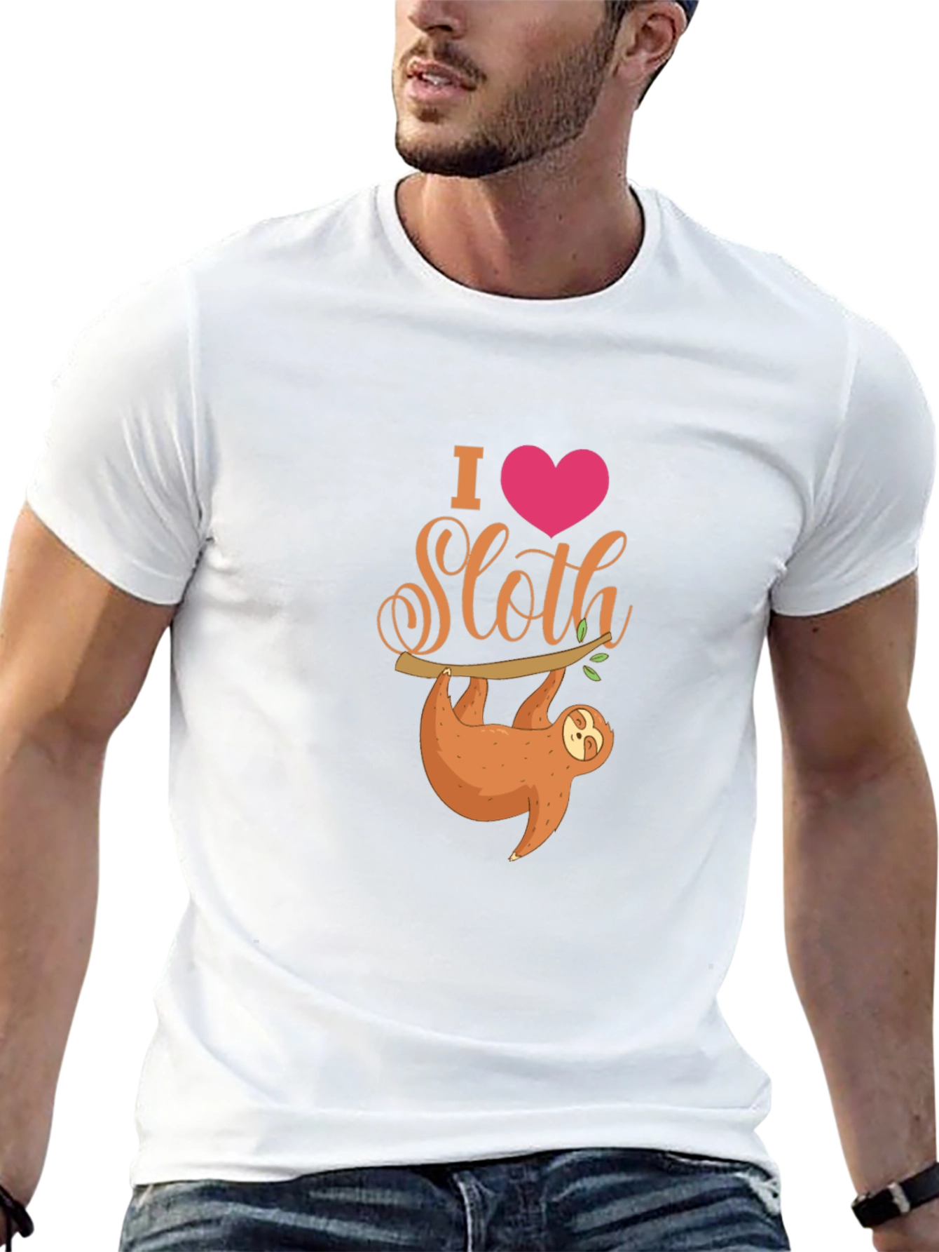 I Heart Sloth T-Shirt - Cute Cartoon Sloth
