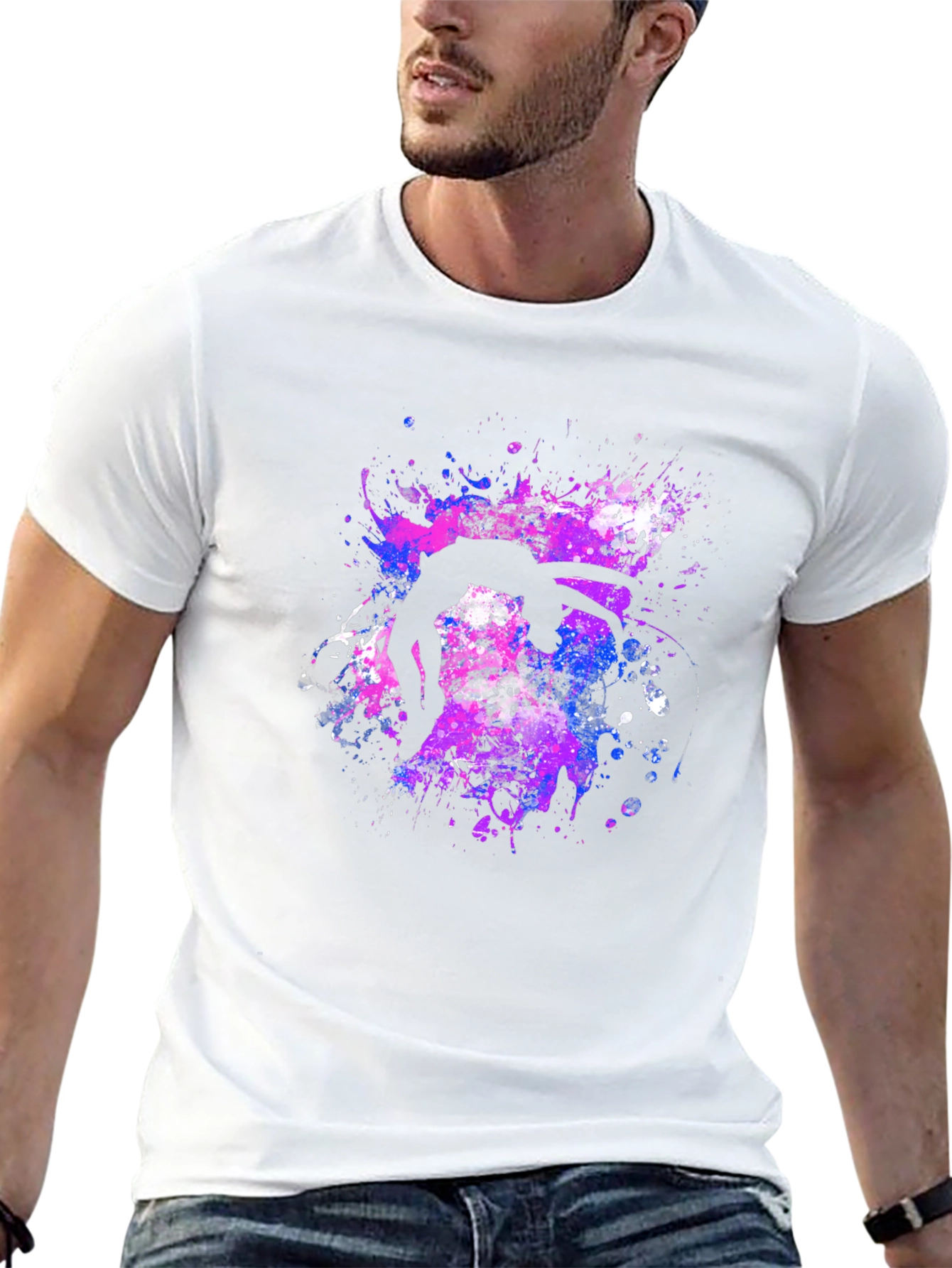 Abstract Tumbler Graphic T-Shirt