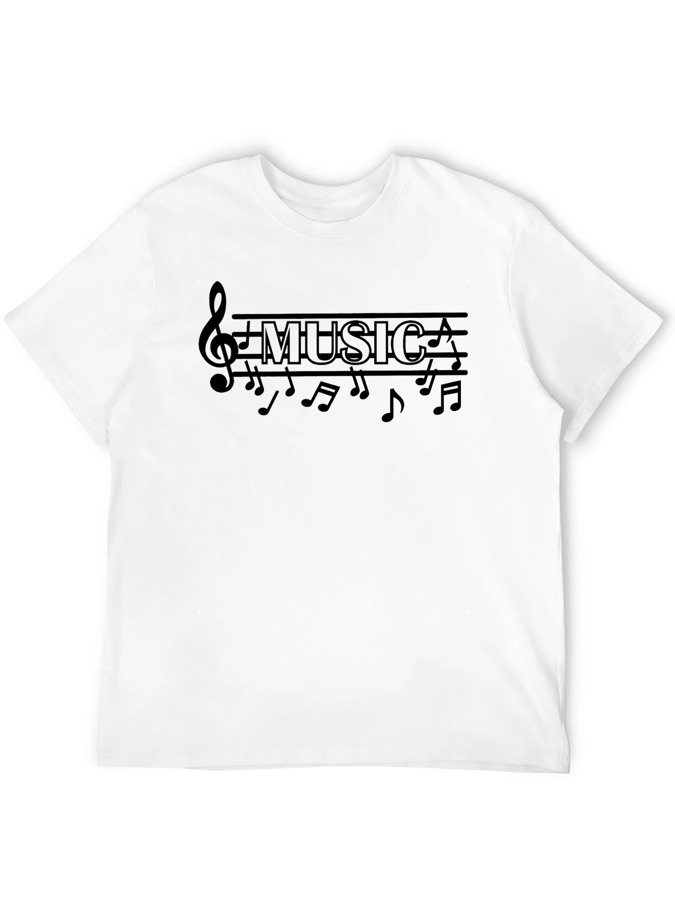 Music Note Graphic Print T-Shirt