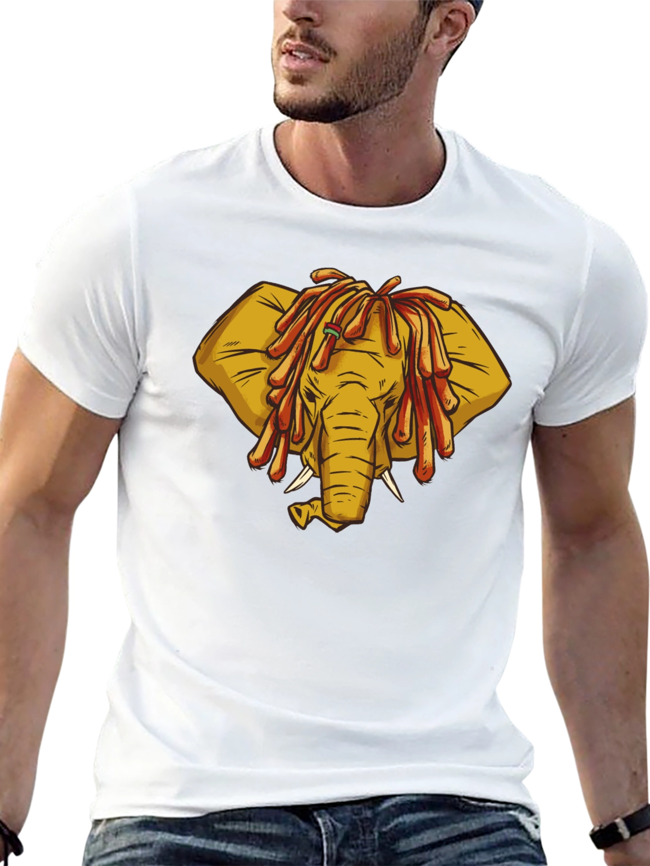Rasta Elephant Graphic Tee - Unique Design!