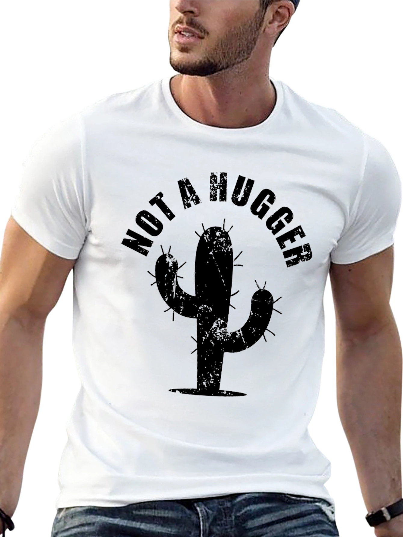 Not A Hugger T-Shirt - Cactus Graphic Tee