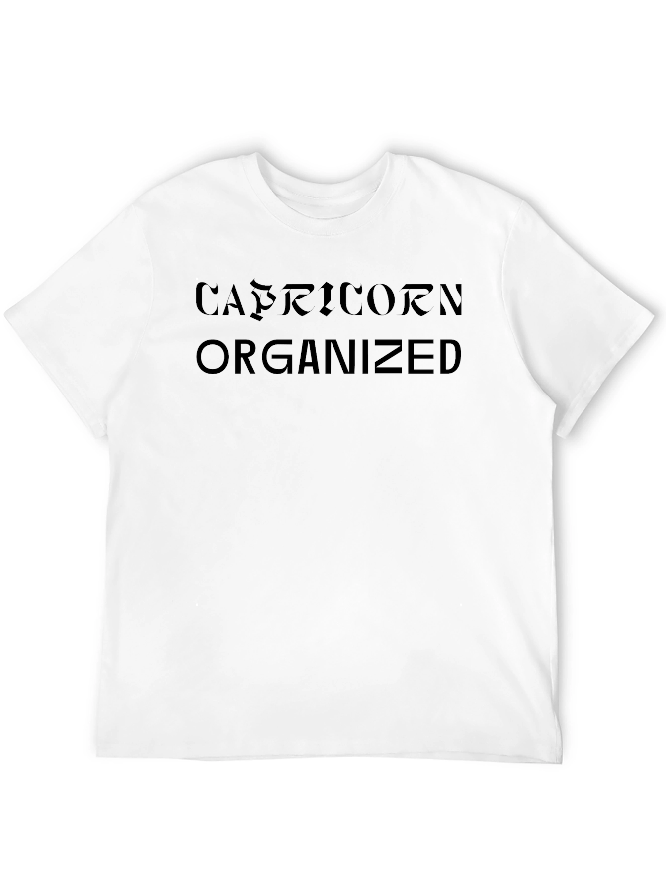 Capricorn Organized Black T-Shirt