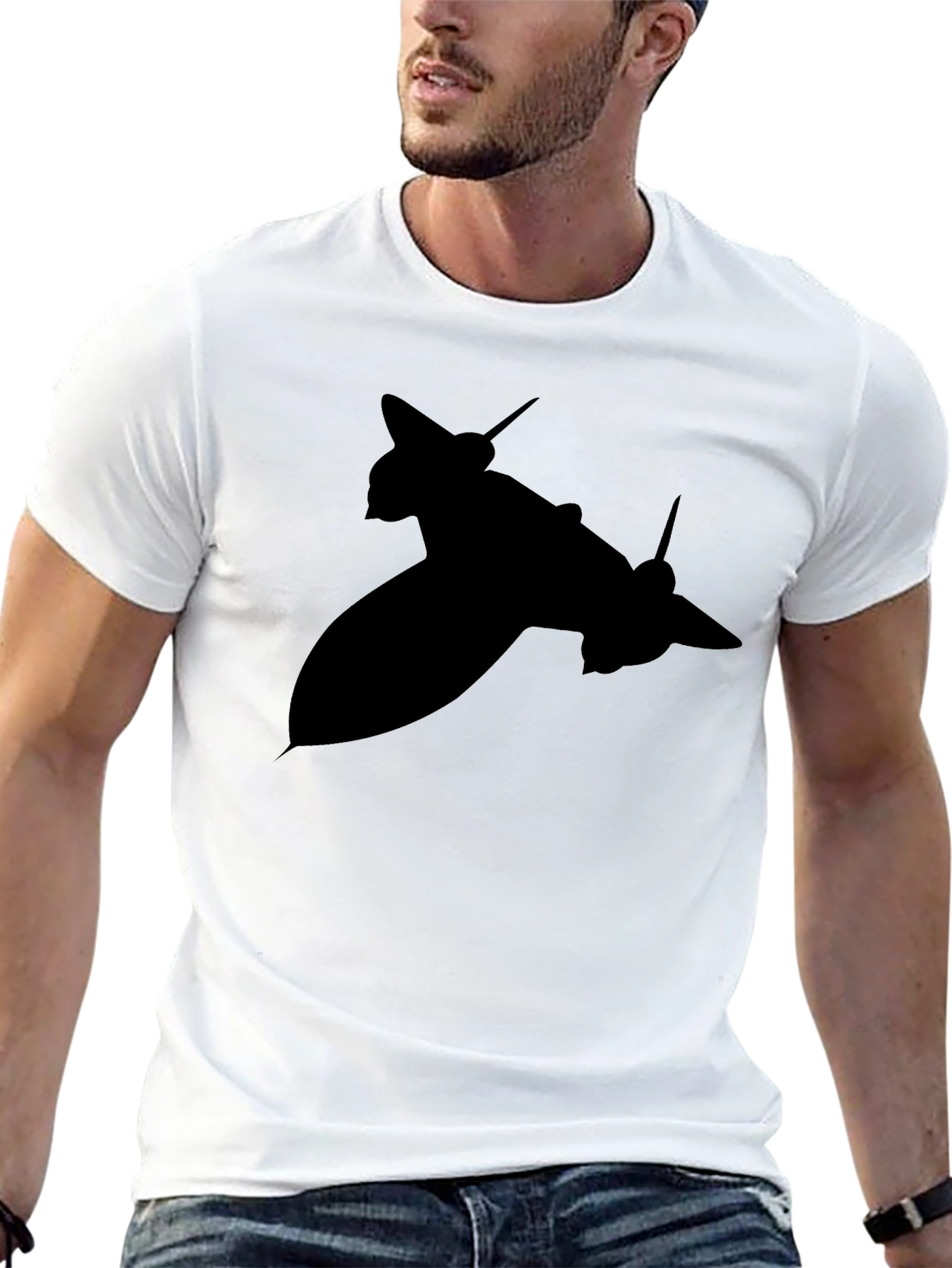 Stealth Jet Black T-Shirt - Aviation Enthusiast Apparel