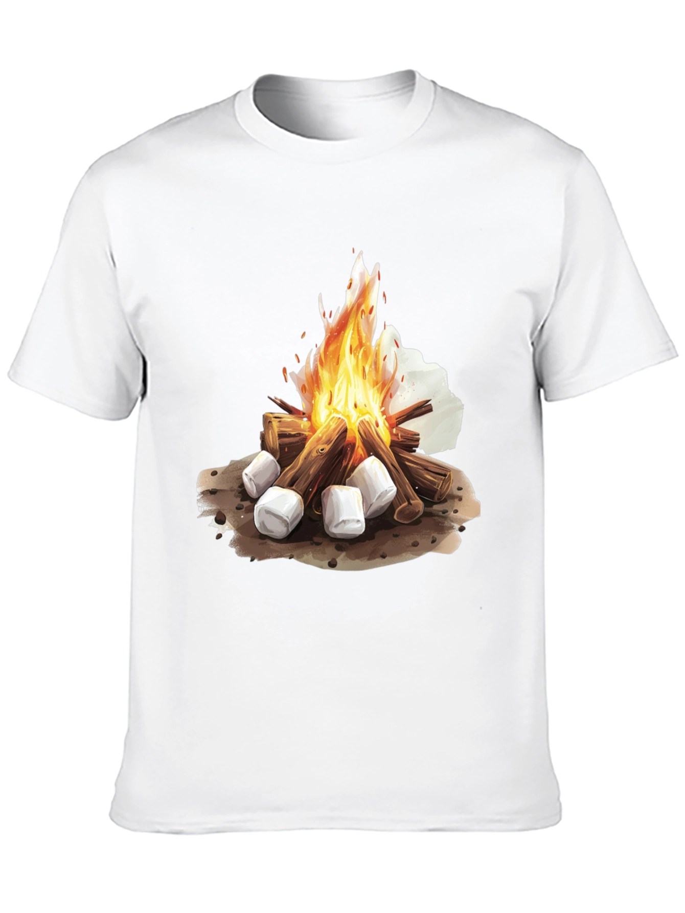Campfire Marshmallow Graphic Tee - Black