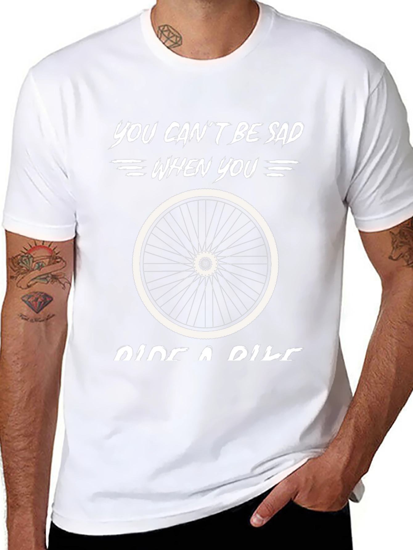 You Cant Be Sad Ride A Bike Graphic T-Shirt