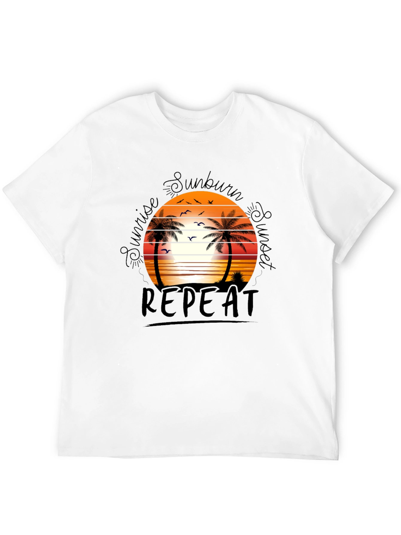 Sunrise Sunburn Sunset Repeat Graphic Tee