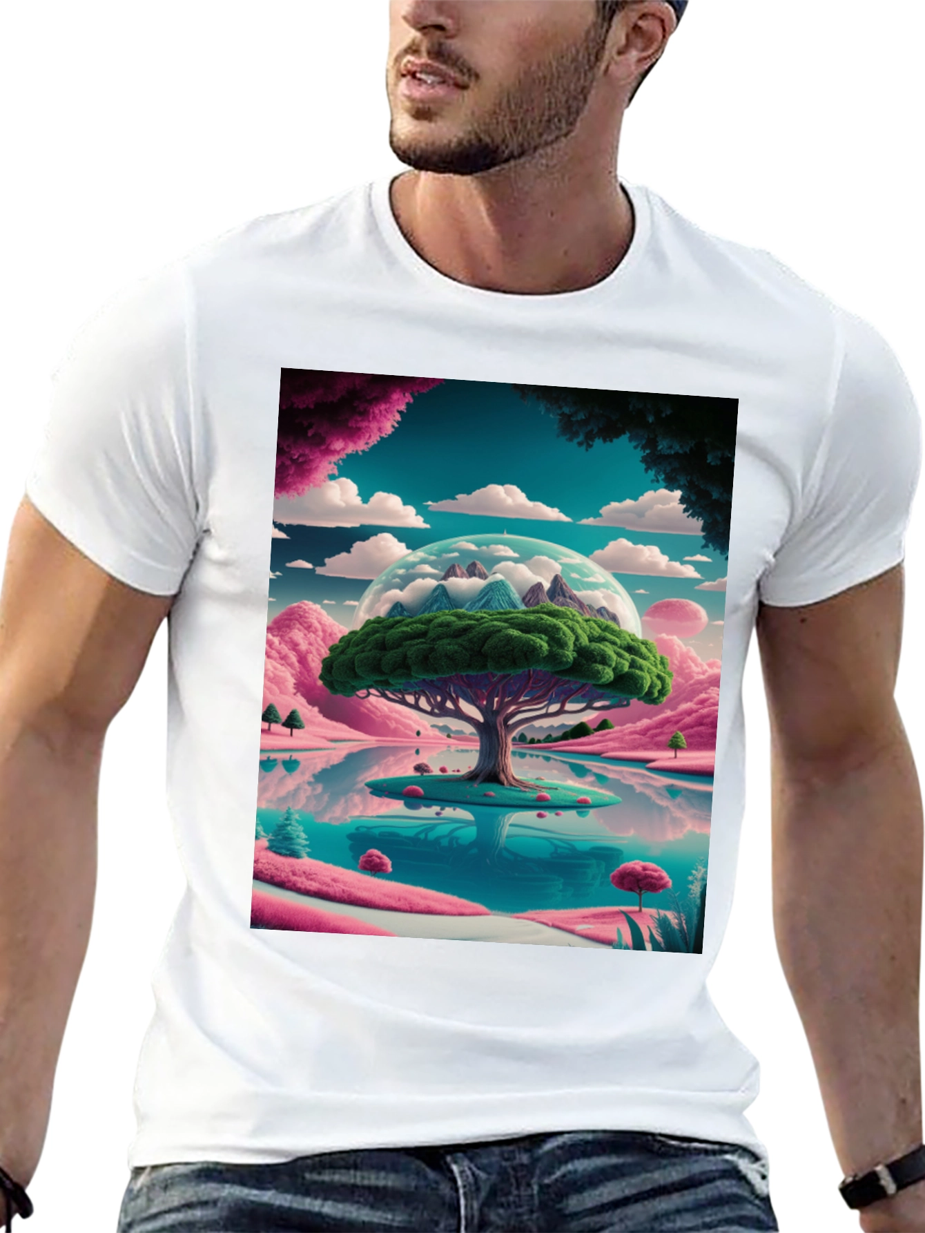 Vibrant Landscape Graphic Tee