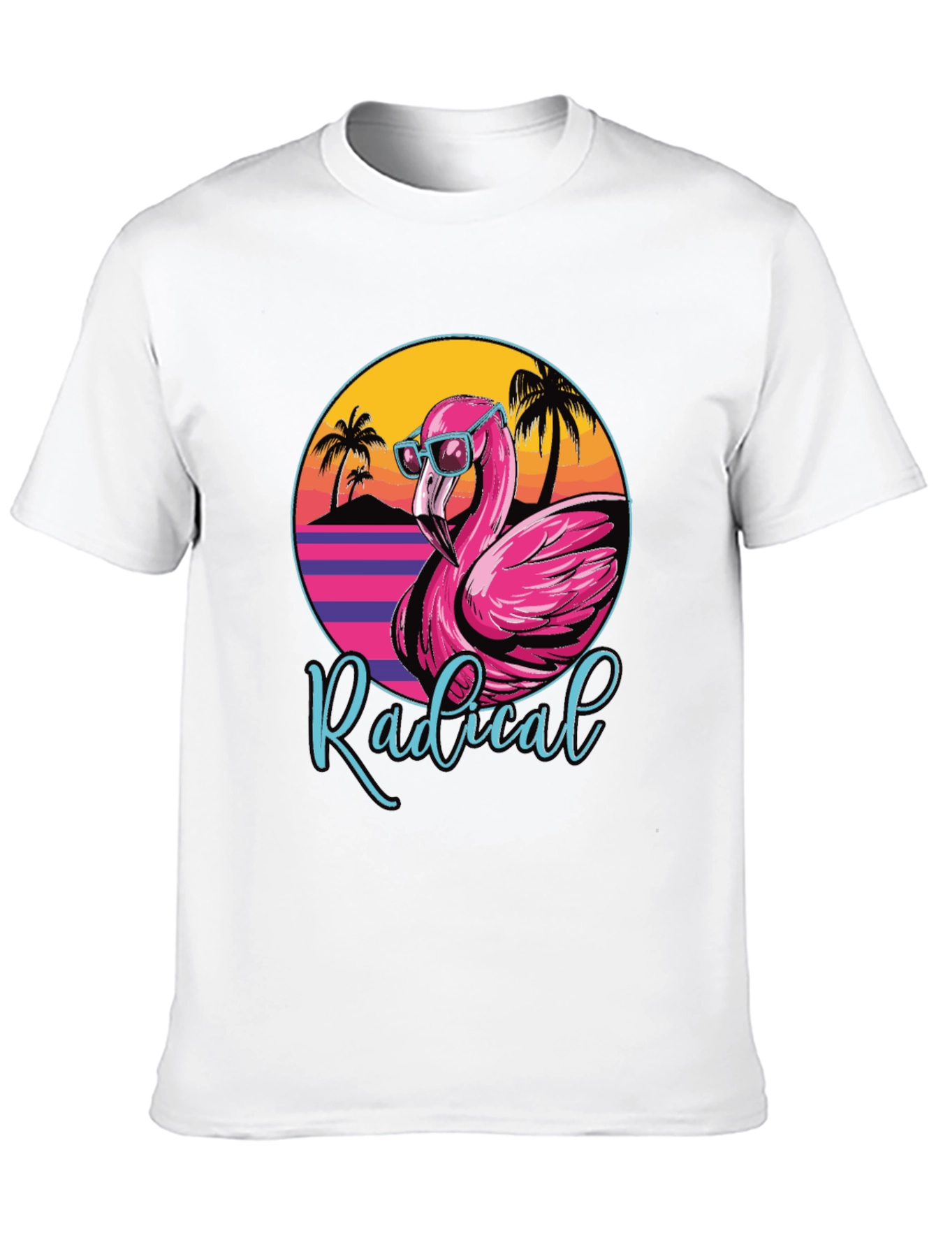 Radical Flamingo Graphic Tee - Retro Summer Vibes