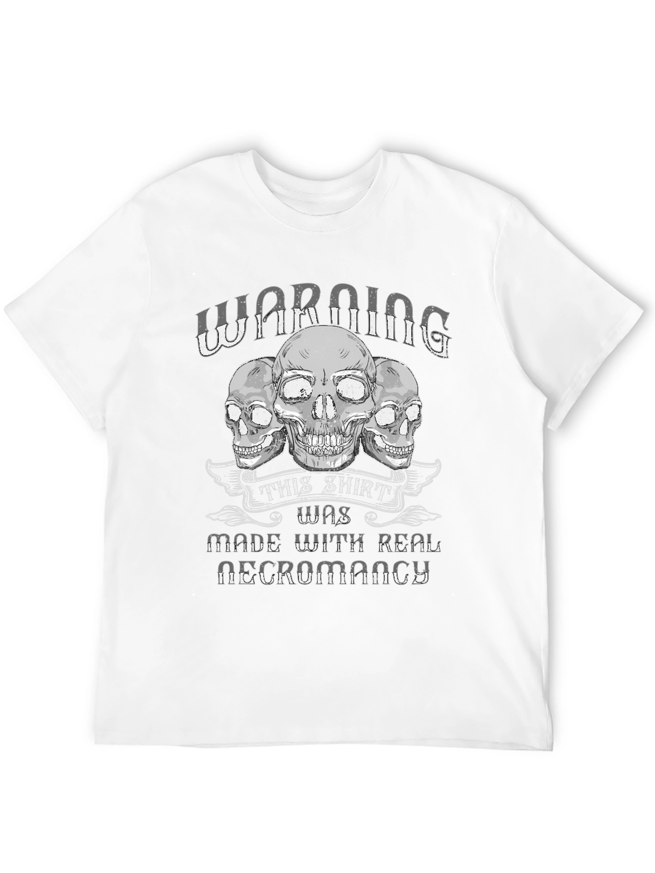 Necromancy Skull T-Shirt - Warning!
