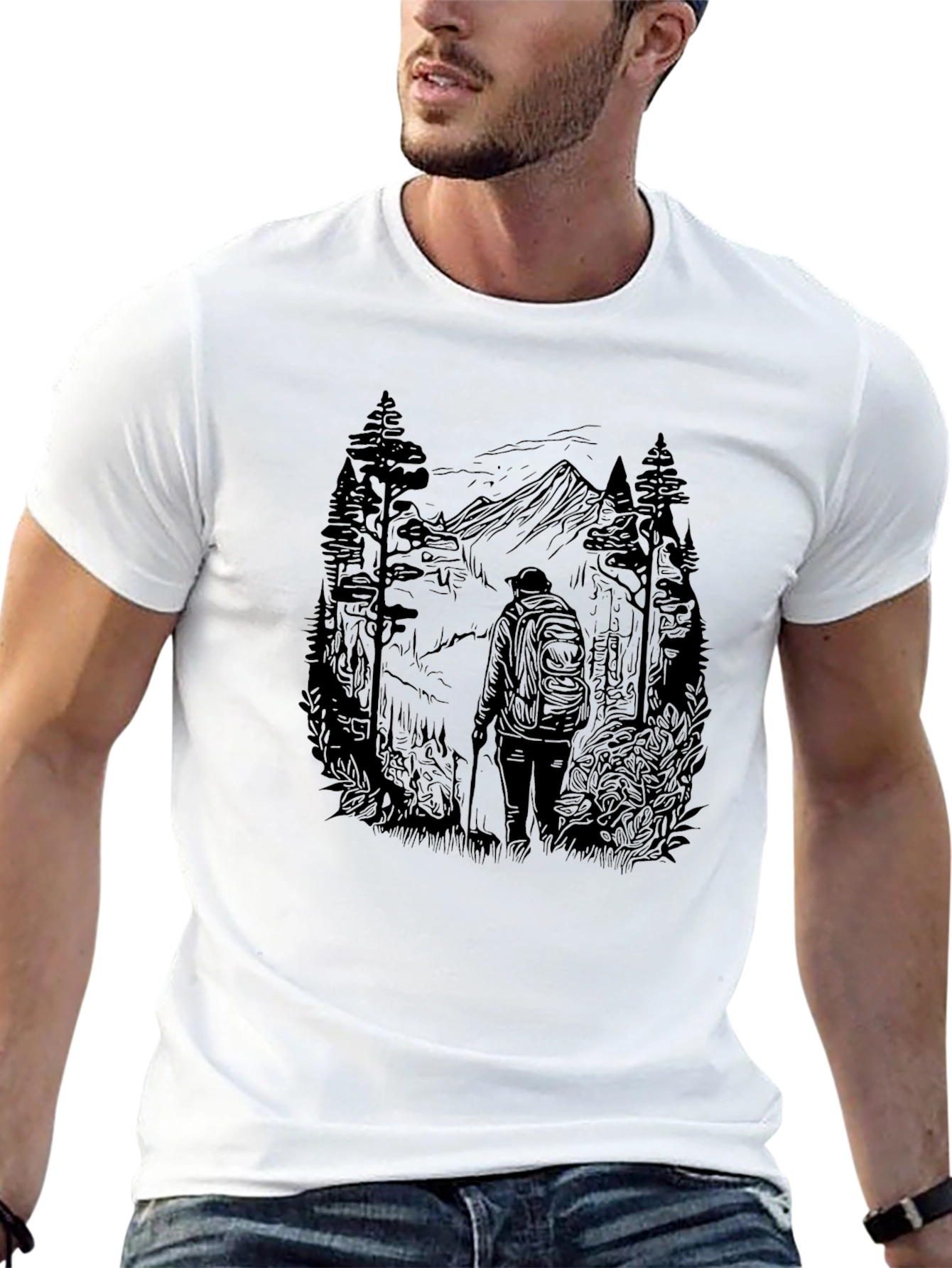 Mountain Hiker Graphic Tee - Adventure Awaits