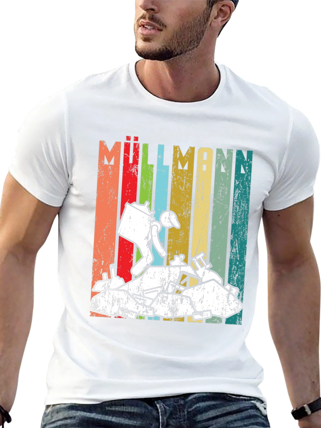 Retro Müllmann Graphic Tee - German for Garbageman