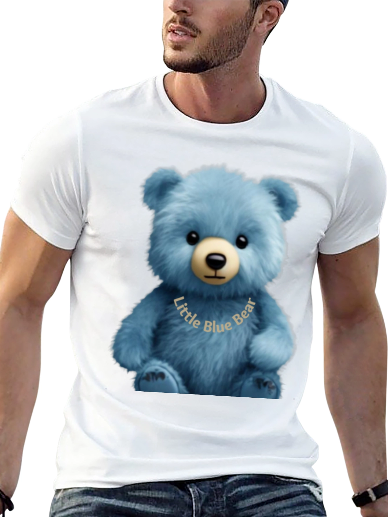 Little Blue Bear Graphic T-Shirt