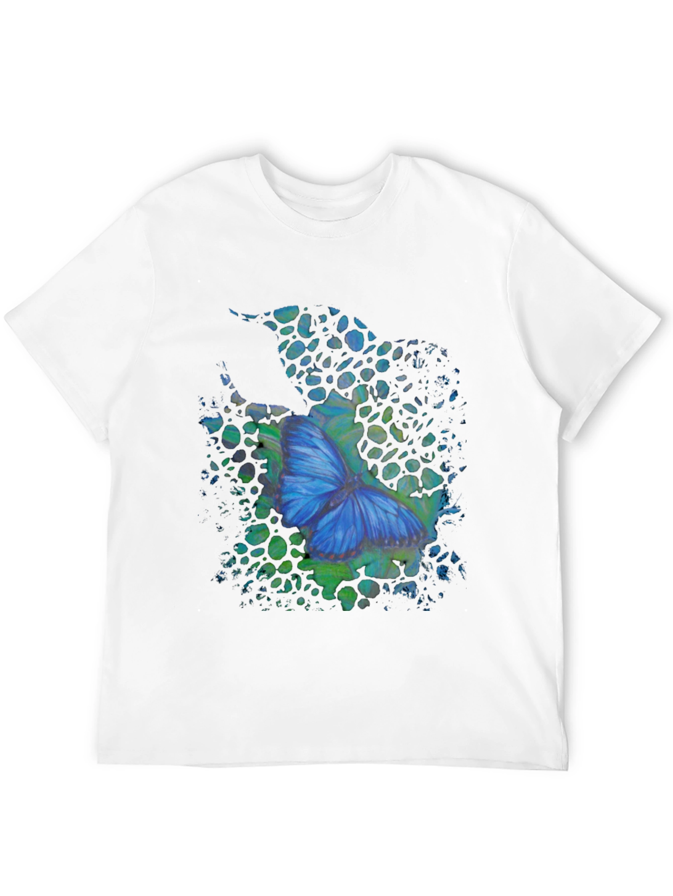 Butterfly Graphic Mens Black T-Shirt