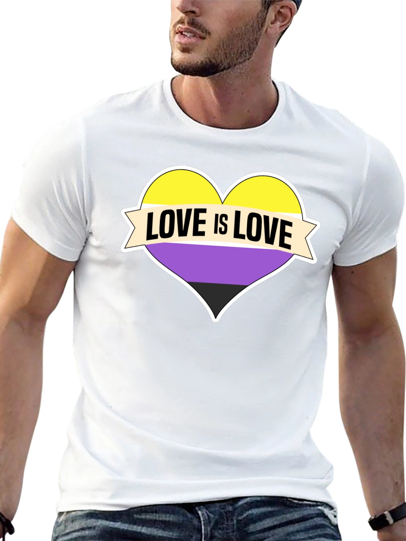 Love Is Love Nonbinary Pride T-Shirt