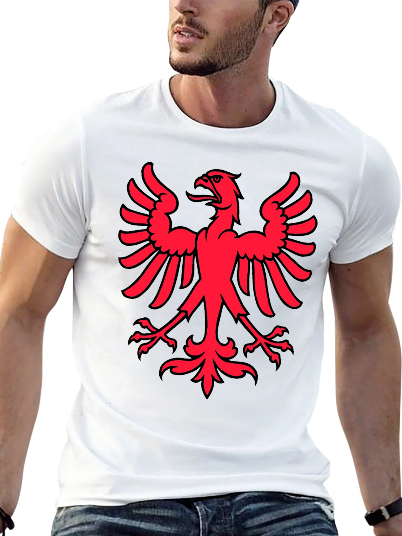 Red Eagle Graphic Black T-Shirt