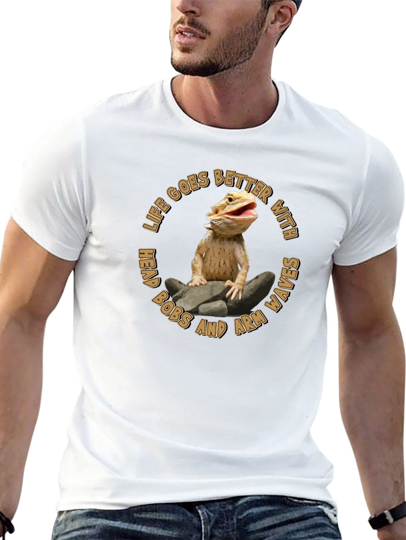 Bearded Dragon Life Goes Better Graphic Tee