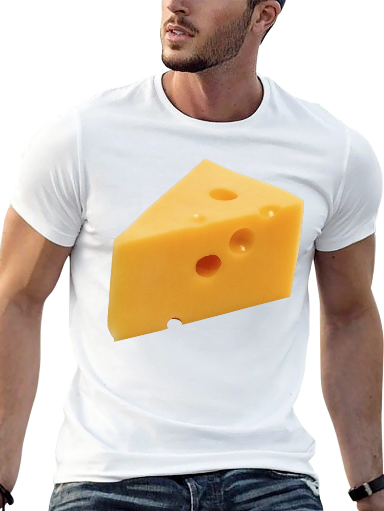 Cheese Lovers T-Shirt: Swiss Slice Design