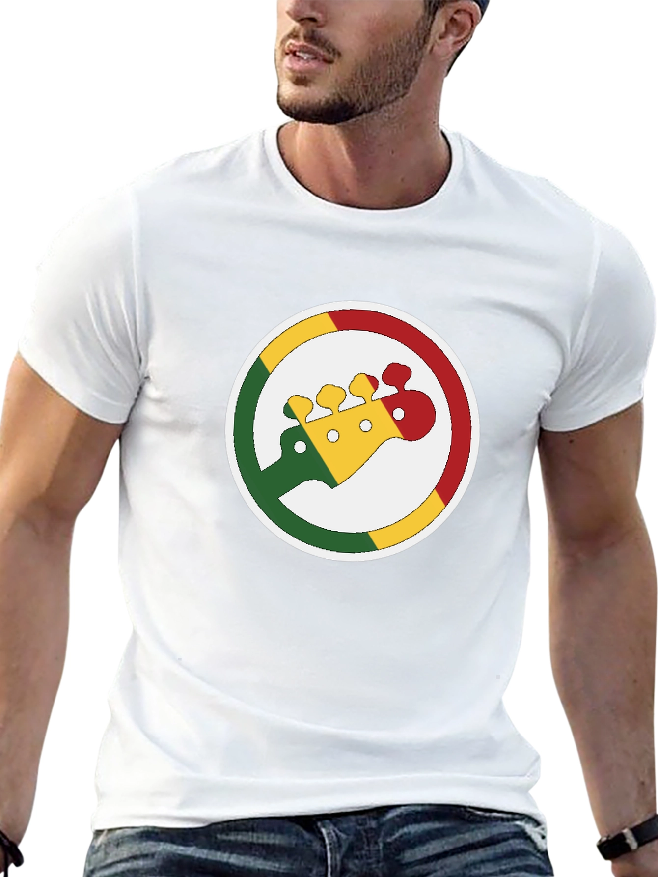 Rasta Guitar T-Shirt - Reggae Music Style