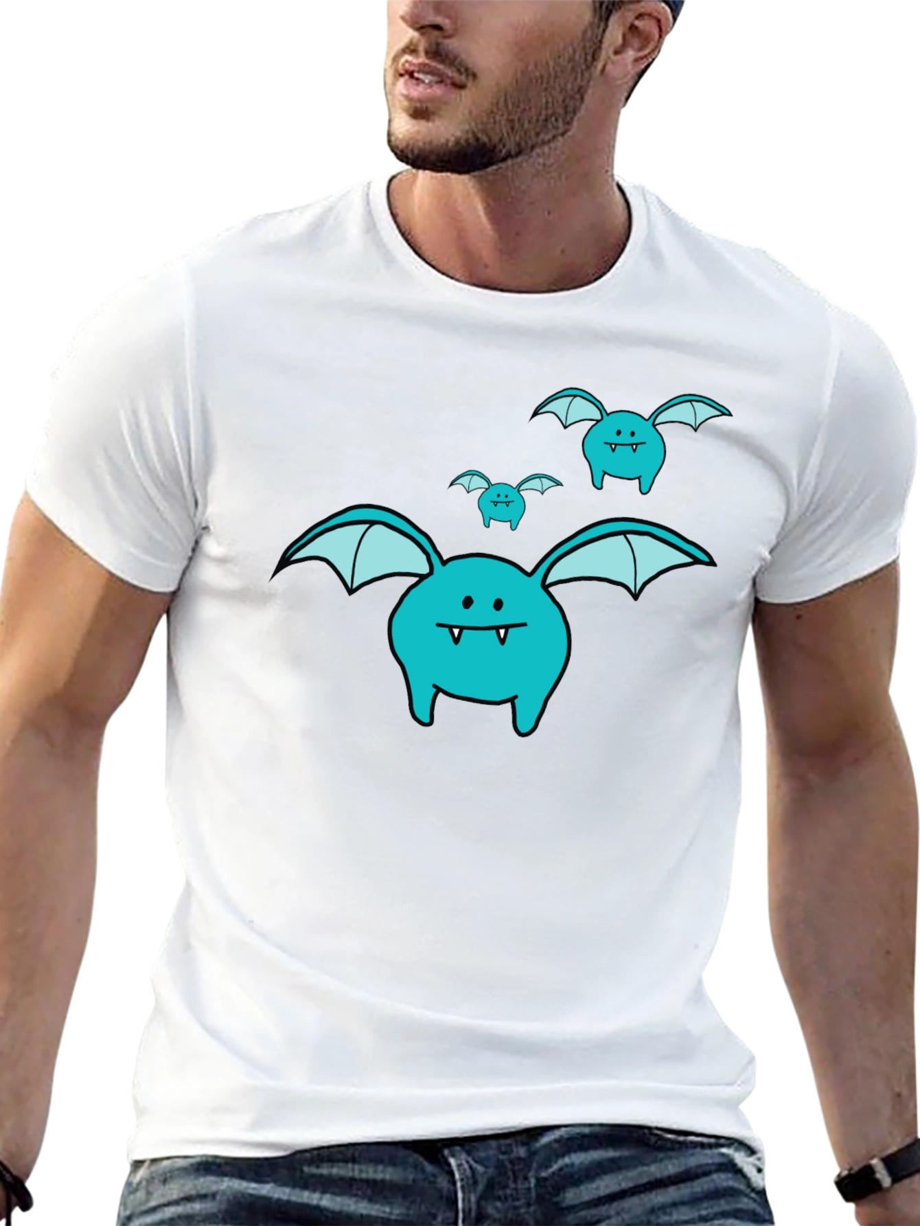 Cute Cartoon Bat Graphic Tee