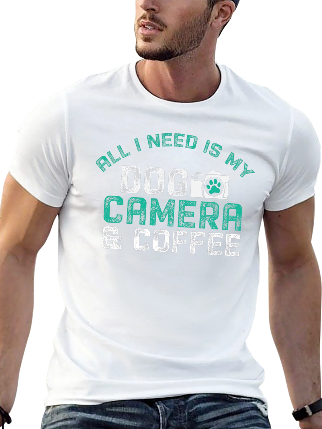Dog Camera and Coffee T-Shirt