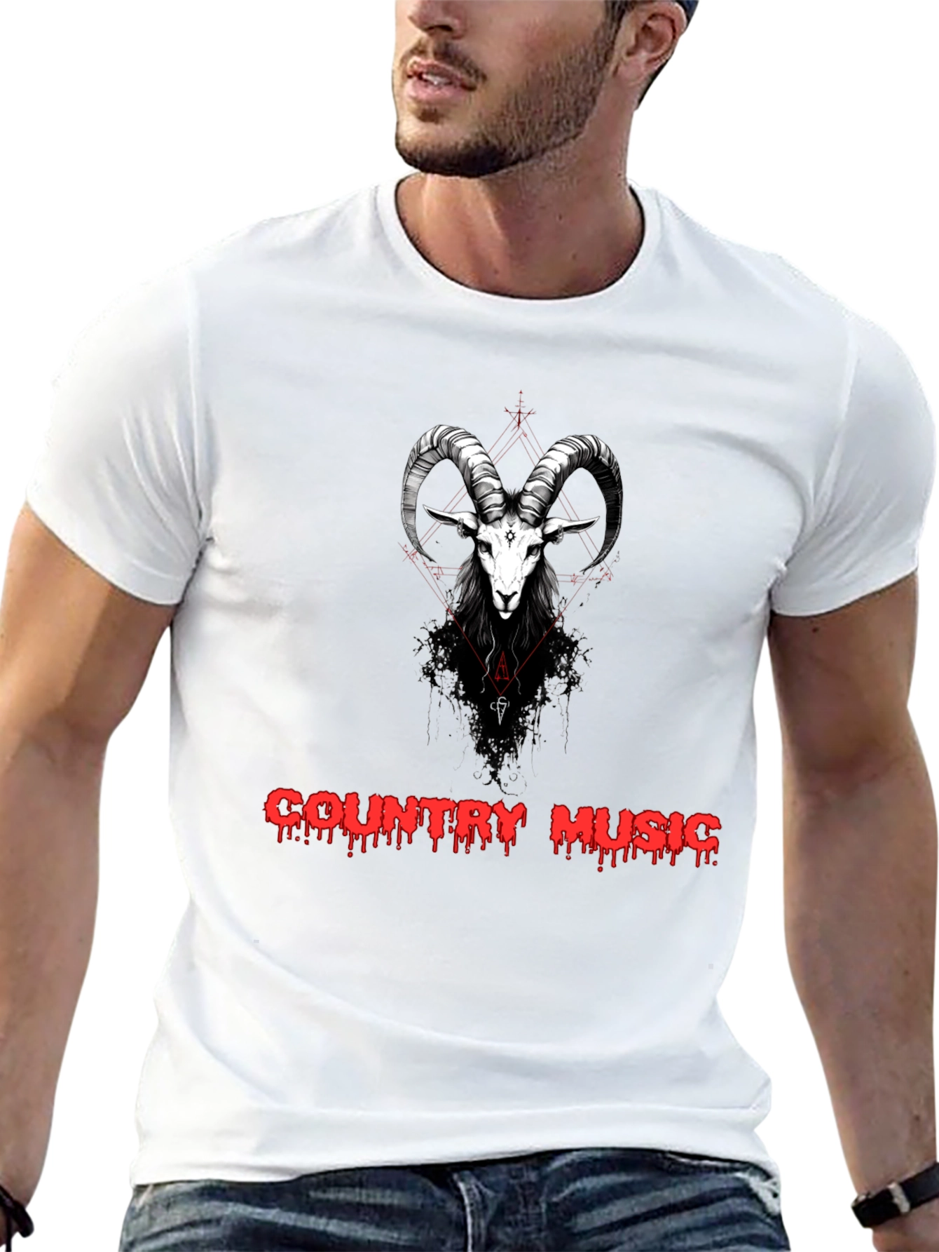 Country Music Goat Graphic T-Shirt