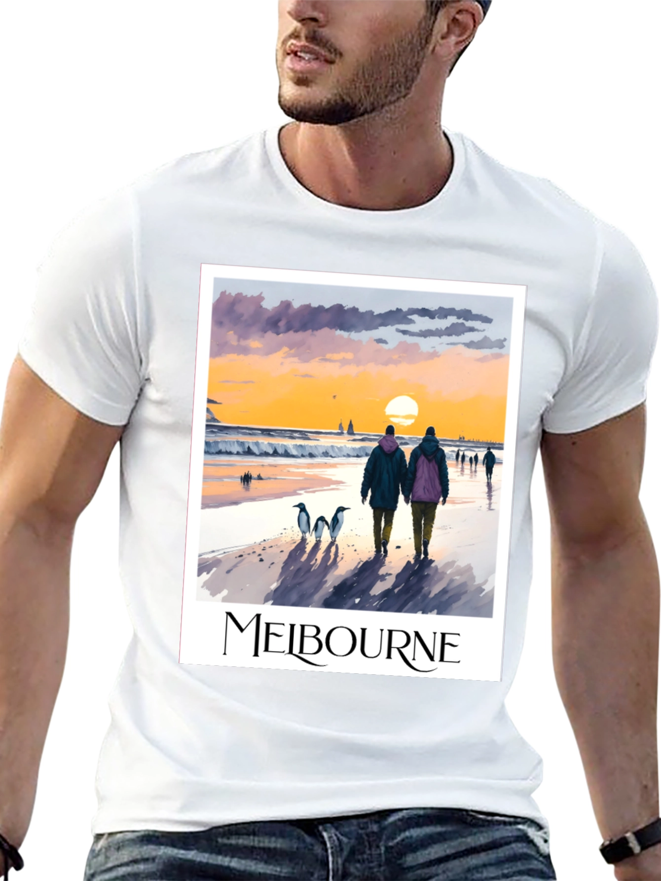Melbourne Sunset Beach Graphic Tee