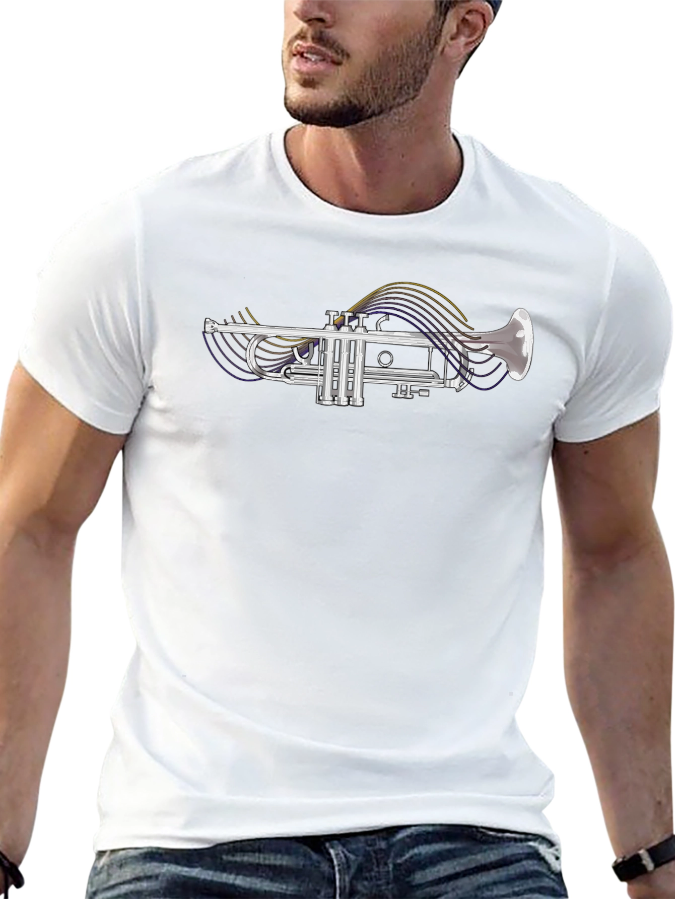Trumpet T-Shirt - Black Music Tee