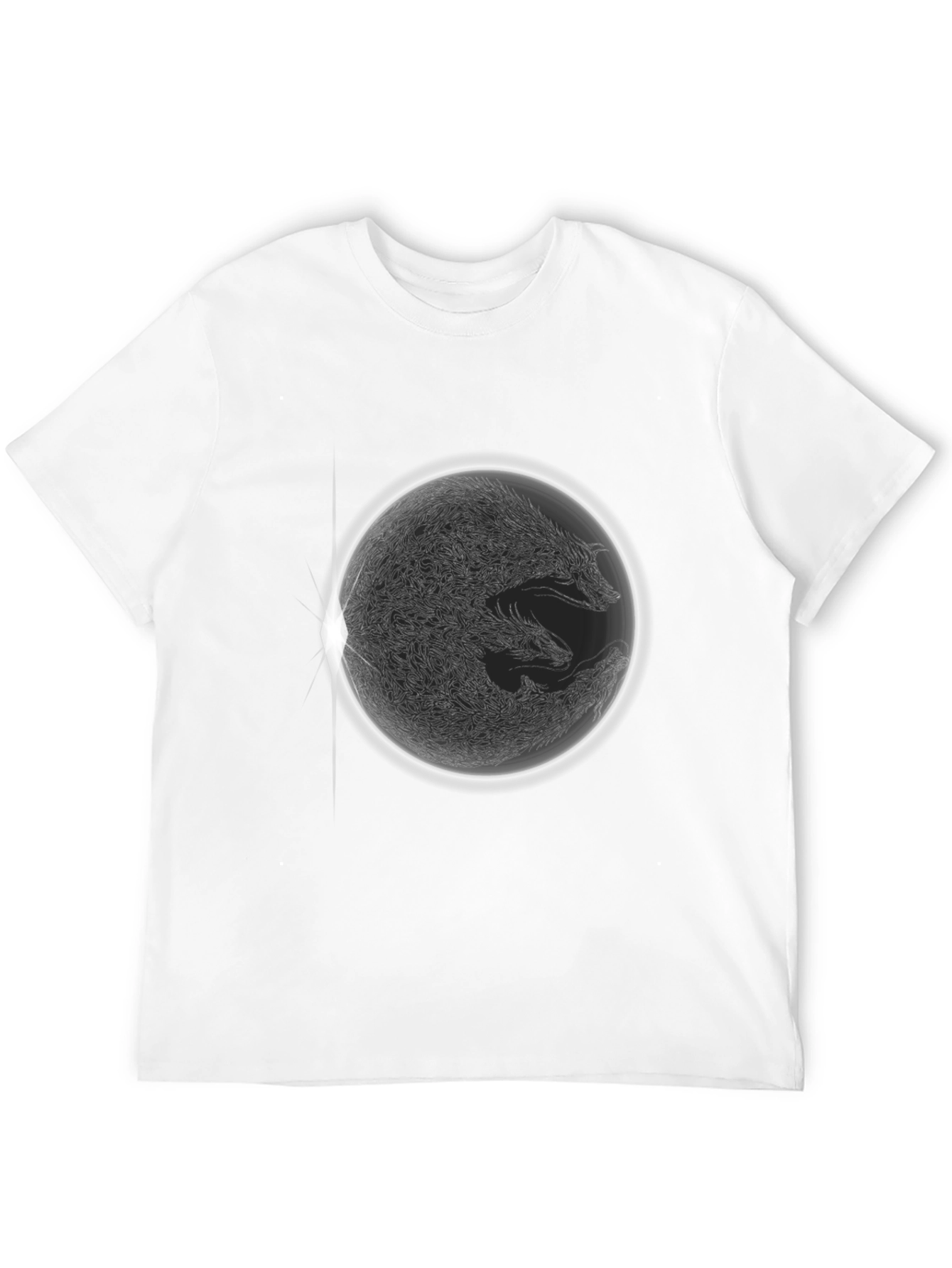 Wolf Eclipse Graphic Black T-Shirt