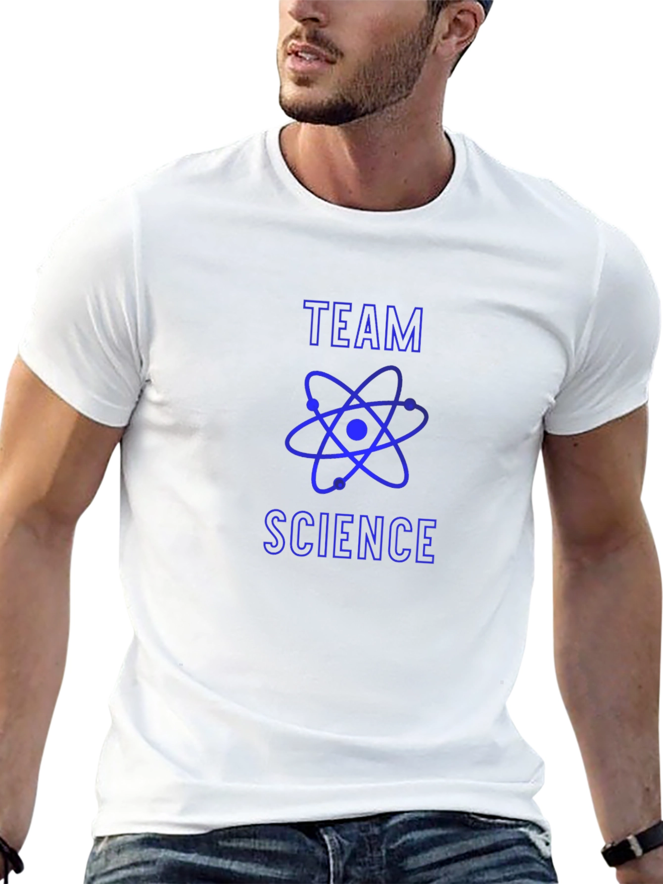 Team Science Black T-Shirt - Atom Design