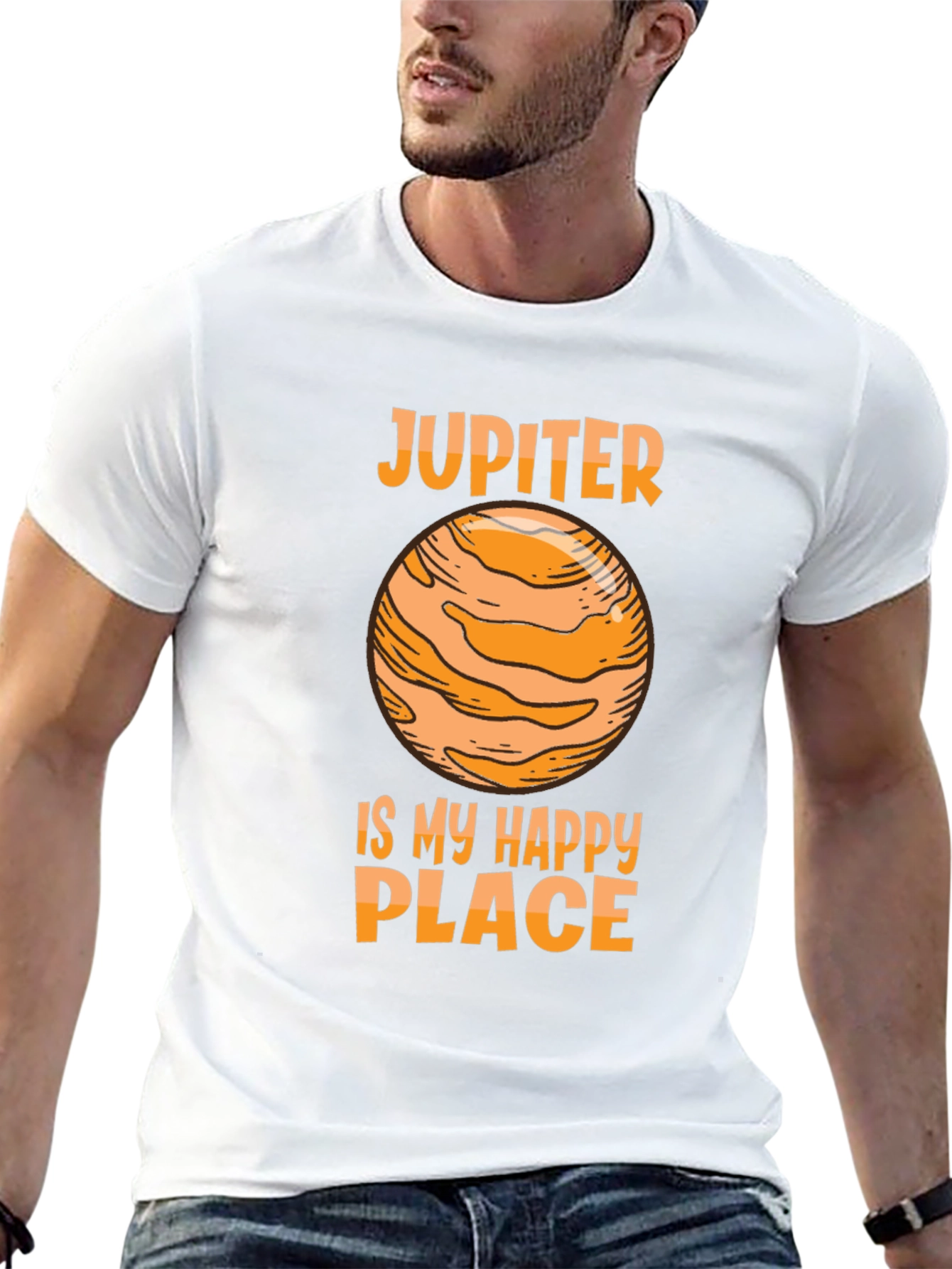 Jupiter Is My Happy Place T-Shirt - Black
