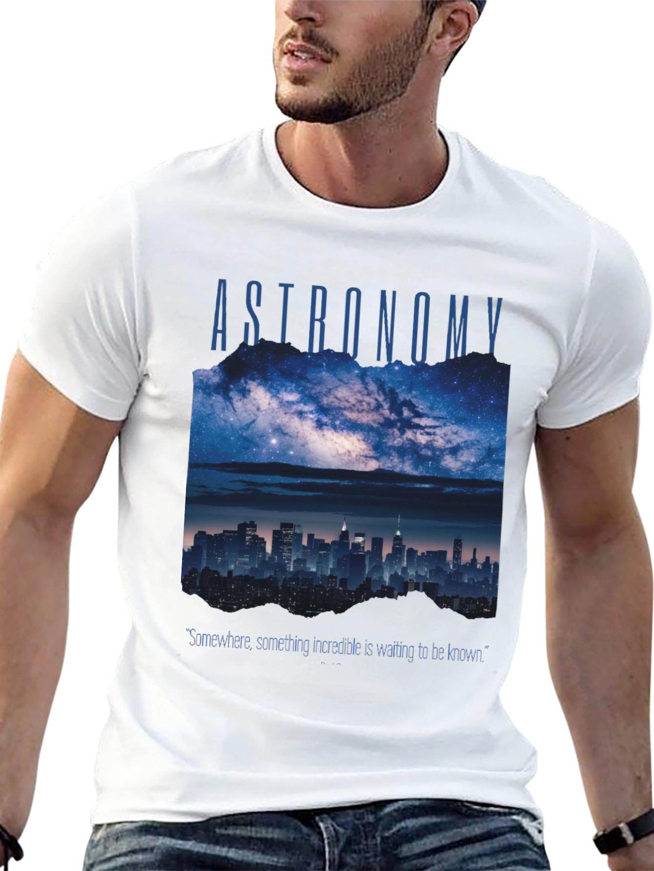 Astronomy Cityscape Graphic T-Shirt