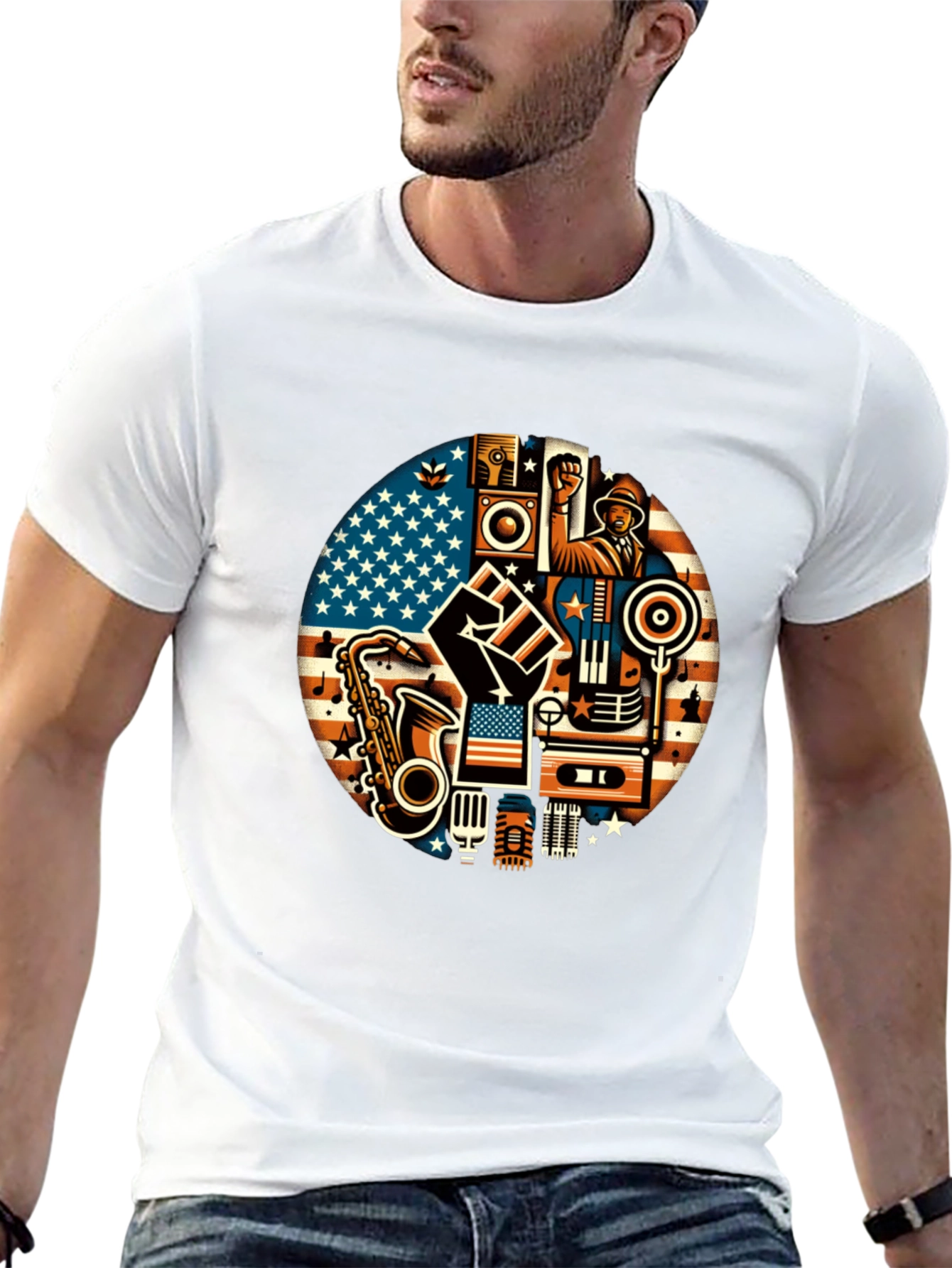 Music & Unity Graphic T-Shirt