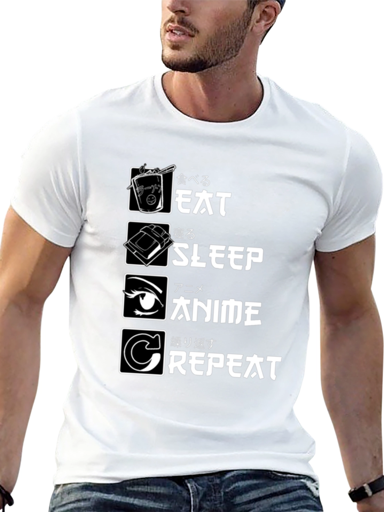 Anime Lover T-Shirt: Eat Sleep Anime Repeat
