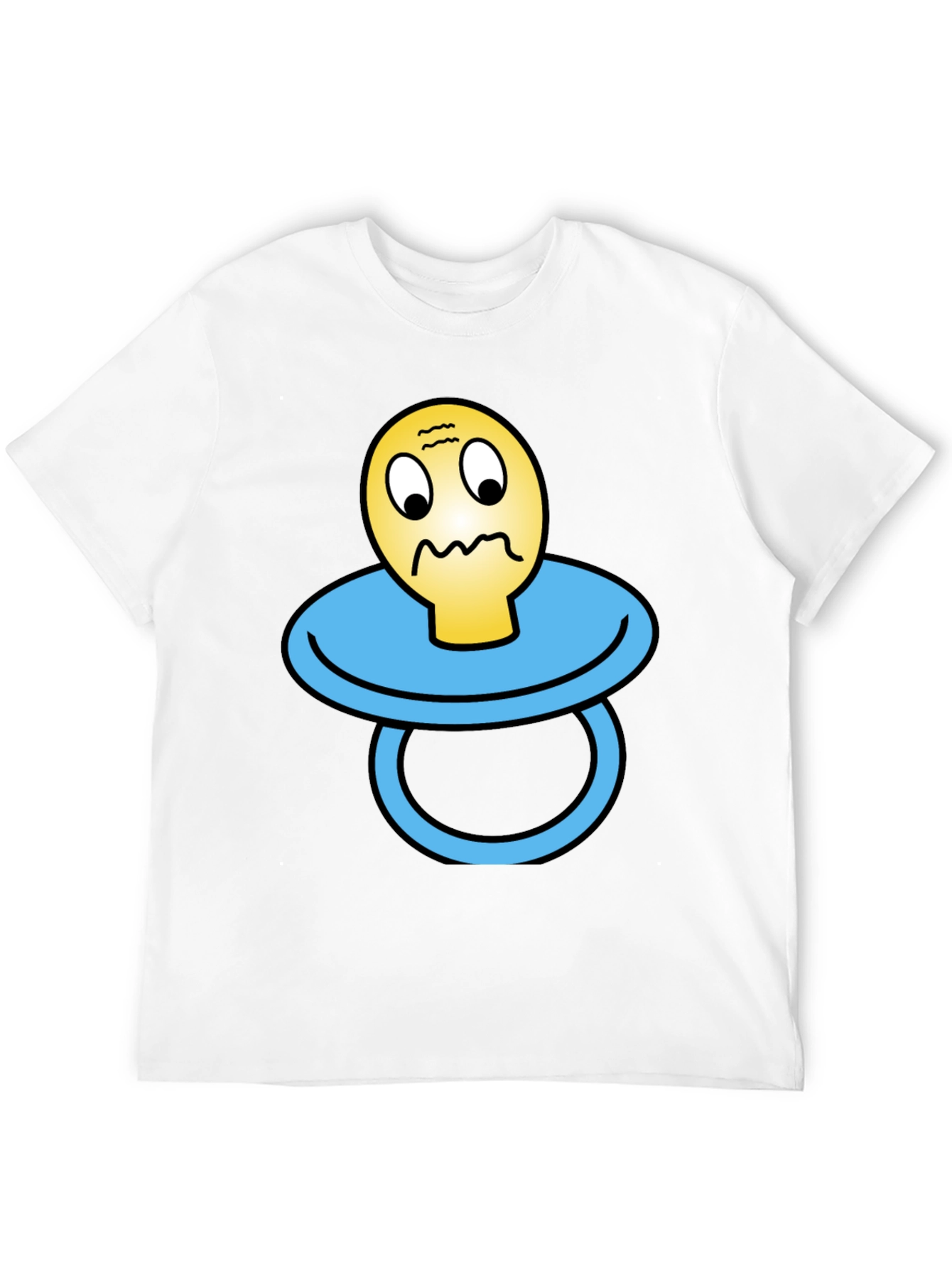 Novelty Pacifier Face Graphic T-Shirt