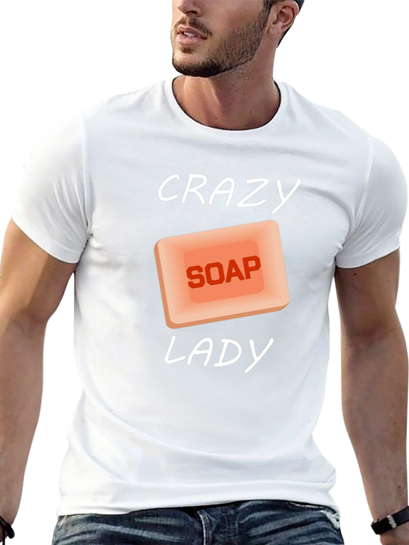 Crazy Soap Lady T-Shirt - Novelty Graphic Tee