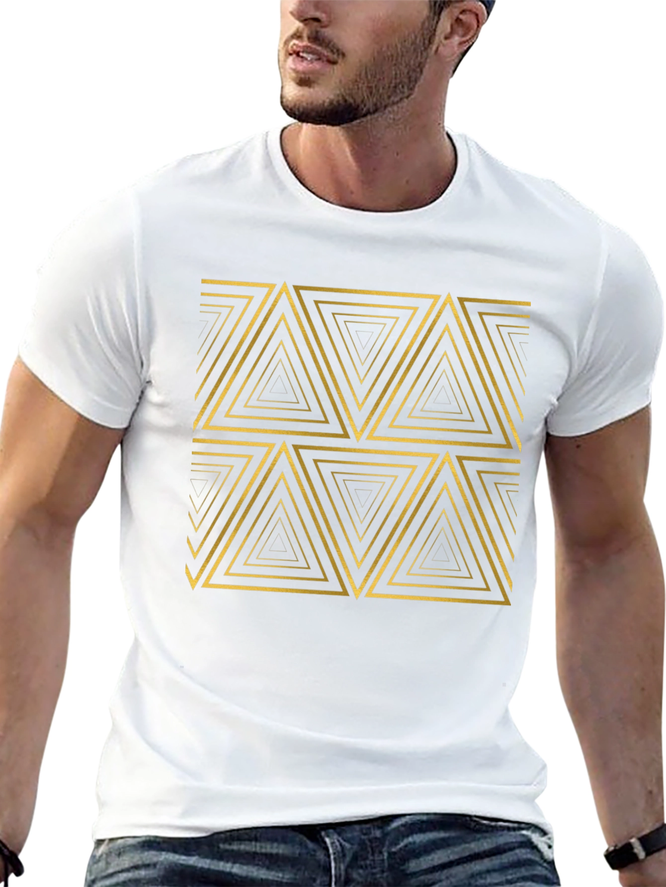 Geometric Triangle Pattern T-Shirt