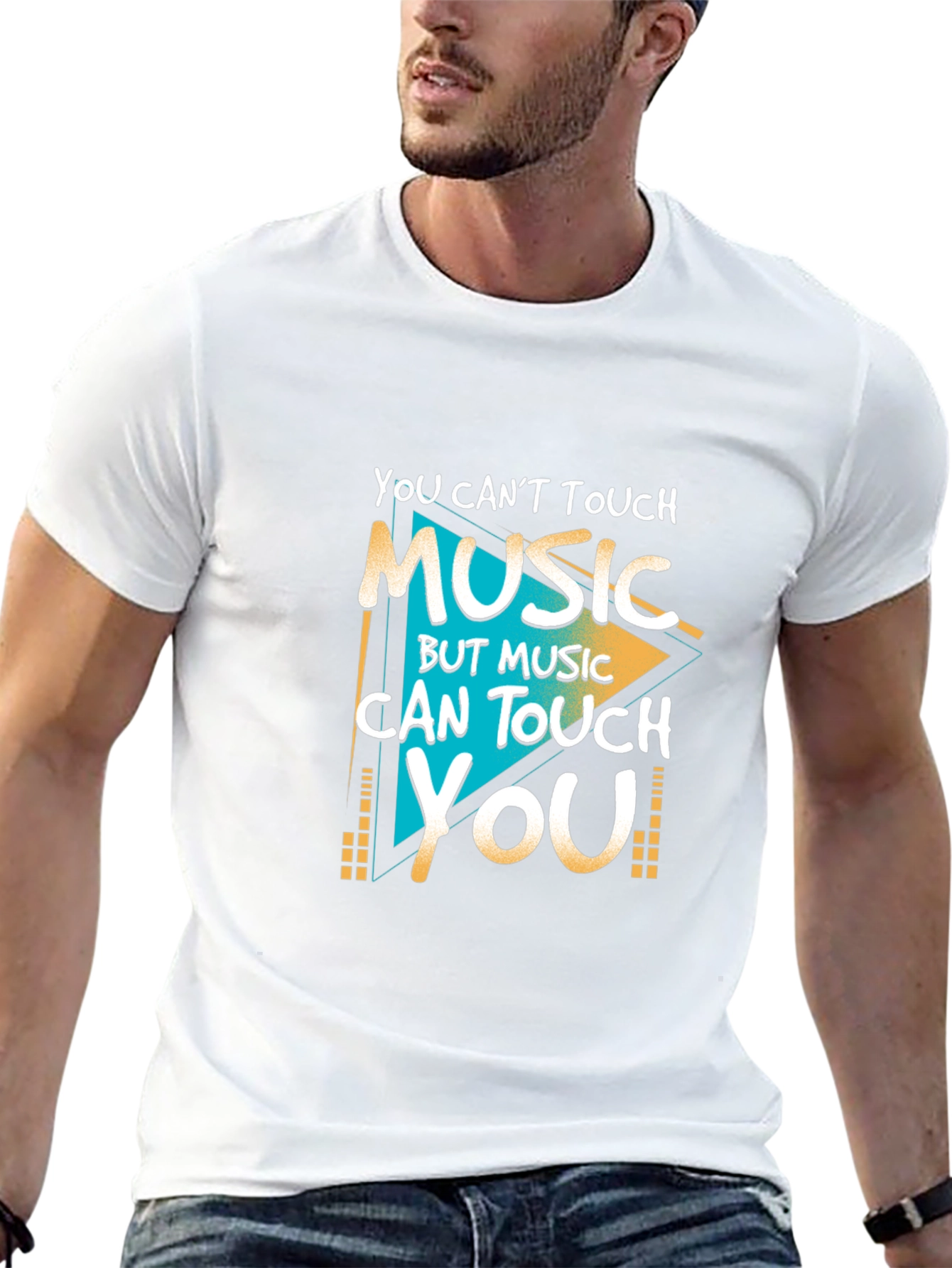 Music Can Touch You - Mens Black Graphic Tee