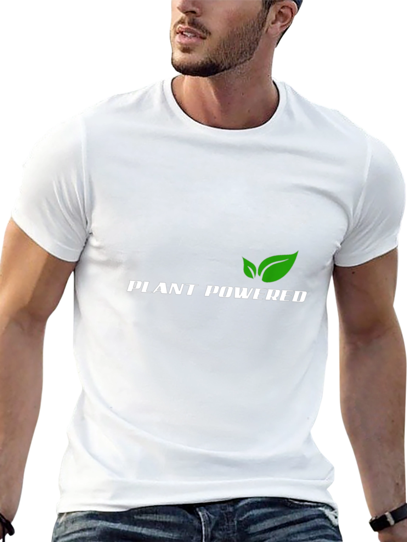 Plant Powered Black T-Shirt Vegan Friendly