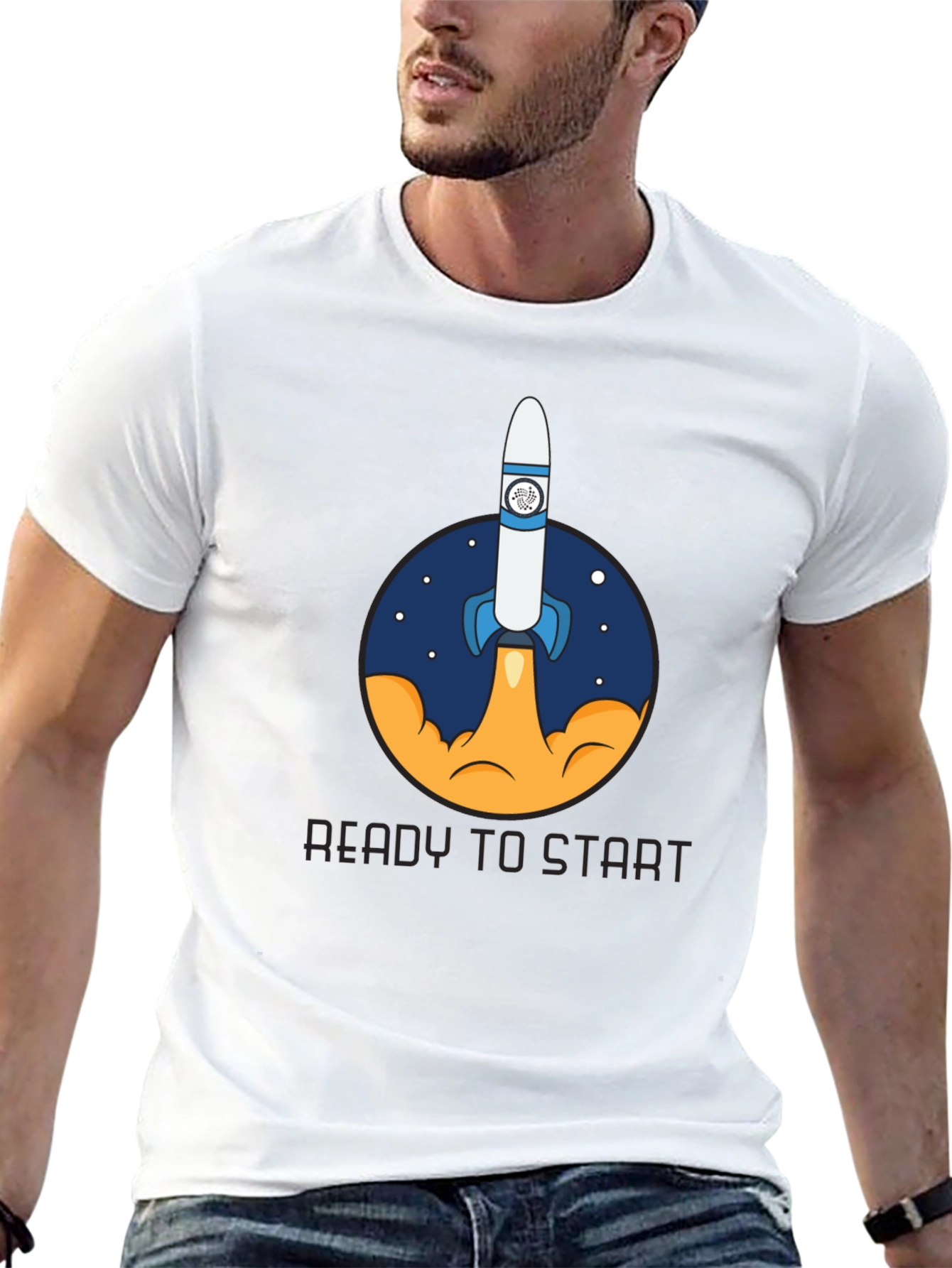 Rocket Launch Graphic T-Shirt - Ready to Start