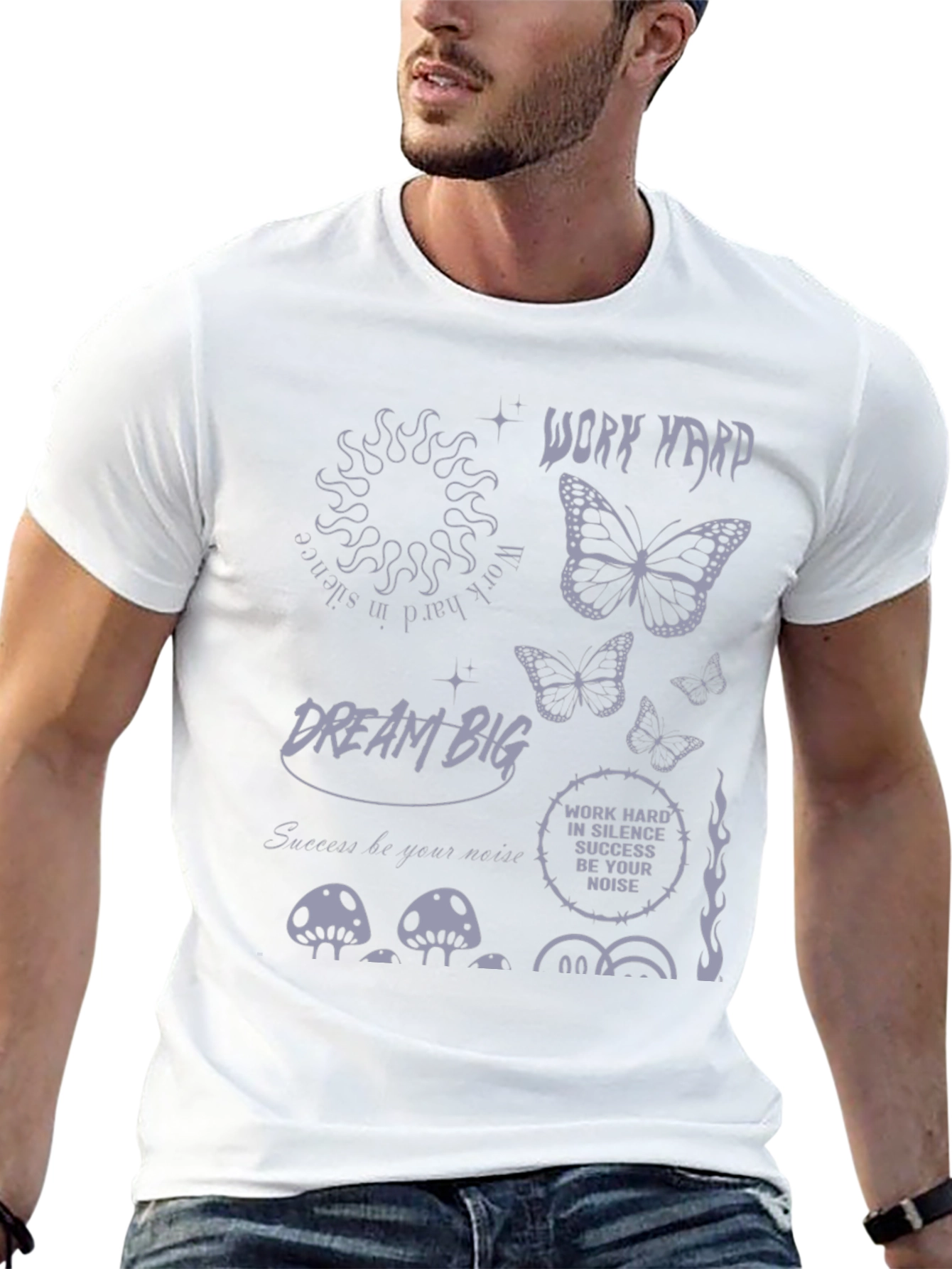 Trendy Black T-Shirt with Edgy Graphics