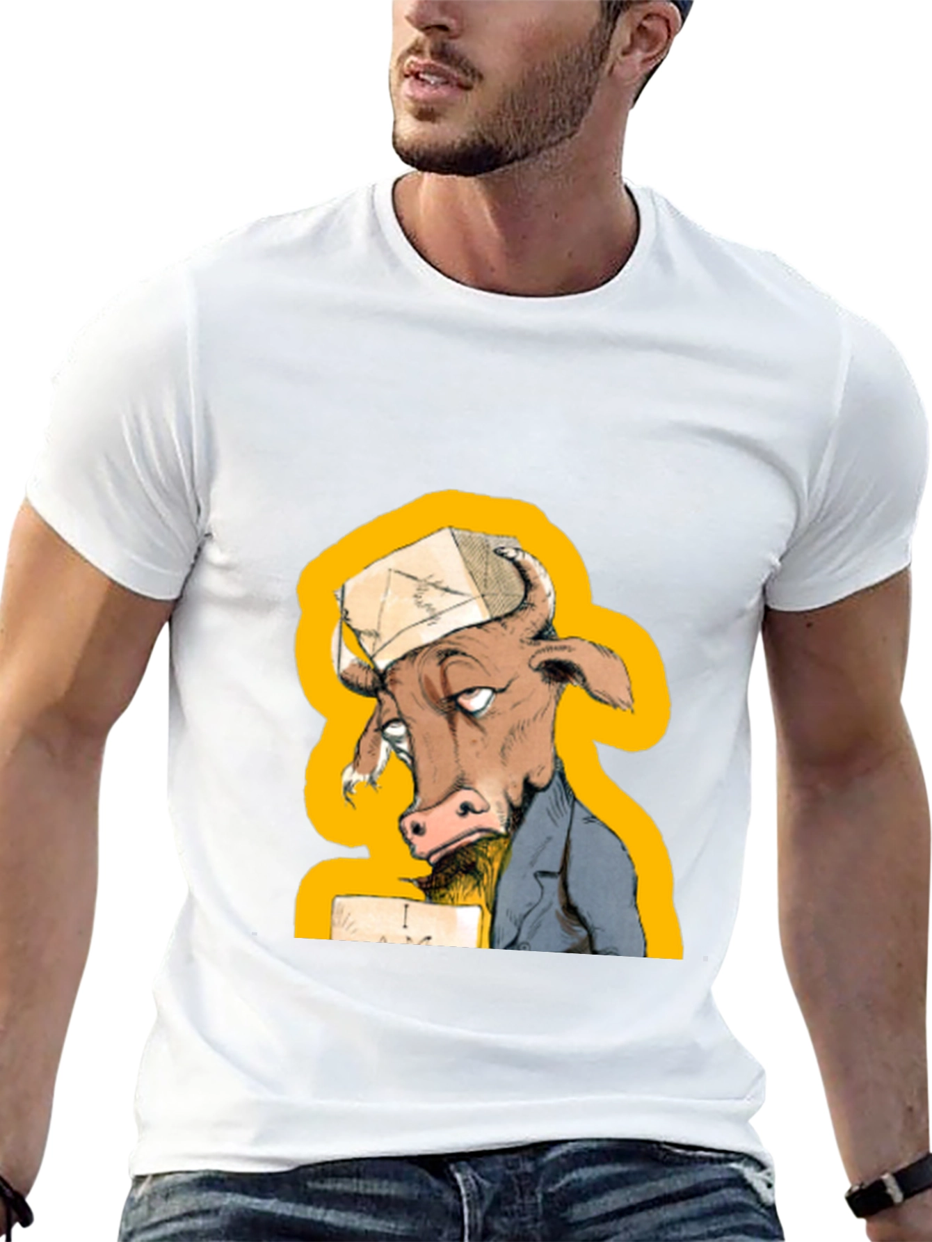 Funny Cow T-Shirt - Novelty Cartoon Animal Tee