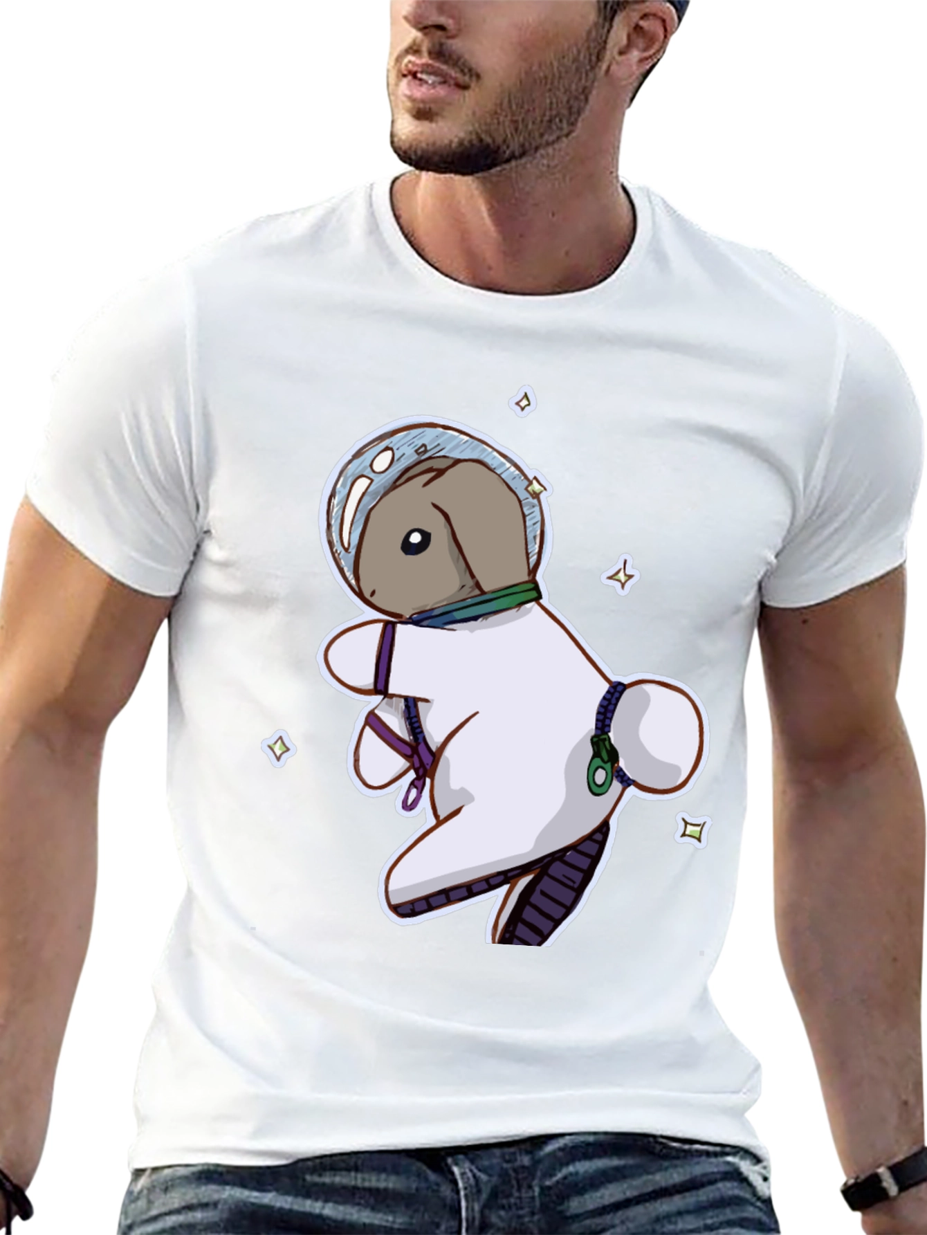 Astronaut Bunny Graphic T-Shirt