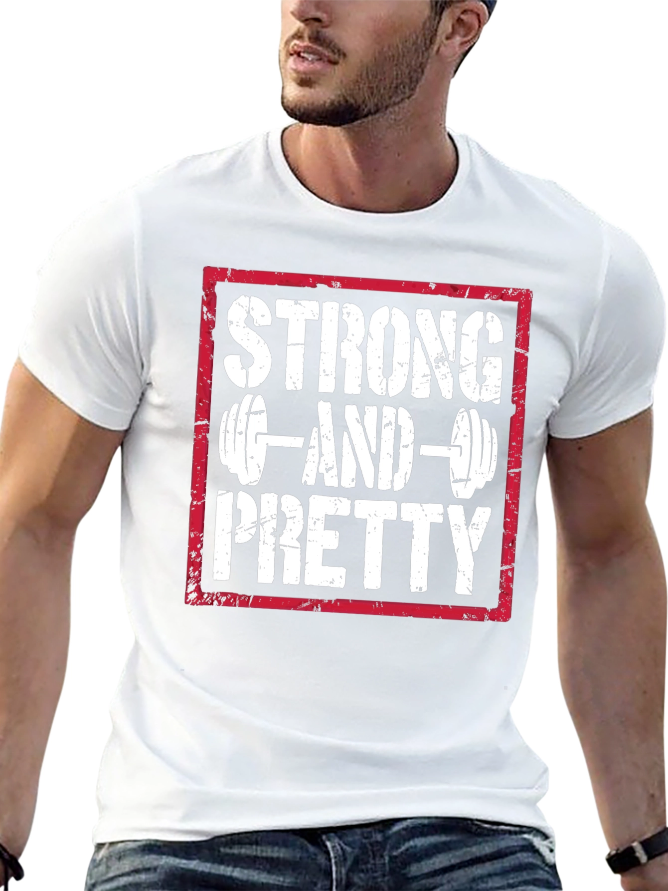 Strong and Pretty Graphic T-Shirt - Fitness Apparel